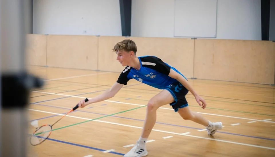 Badminton på Skrødstrup Efterskole
